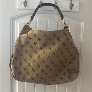 Dooney & Bourke Brown Shoulder Bag with Monogram
